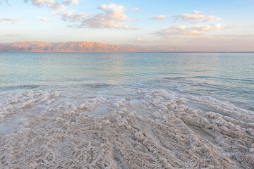 Salt at dead sea in Israel