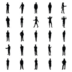 
Human Poses Icons Set
