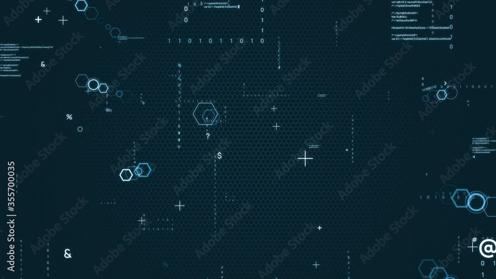 Aufkleber Abstract background loop animation. Cyberspace. Technology.