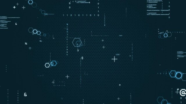 Abstract background loop animation. Cyberspace. Technology.
