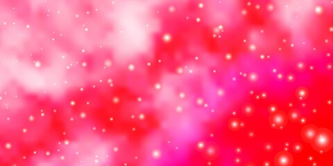 Light Pink vector texture with beautiful stars. Decorative illustration with stars on abstract template. Pattern for wrapping gifts.