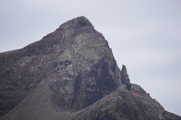 Fototapeta na wymiar Ilheu Ponta de Calheta, volcanic rock formations, Porto Santo. October 2019