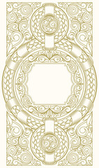 Ornate art deco vintage design card