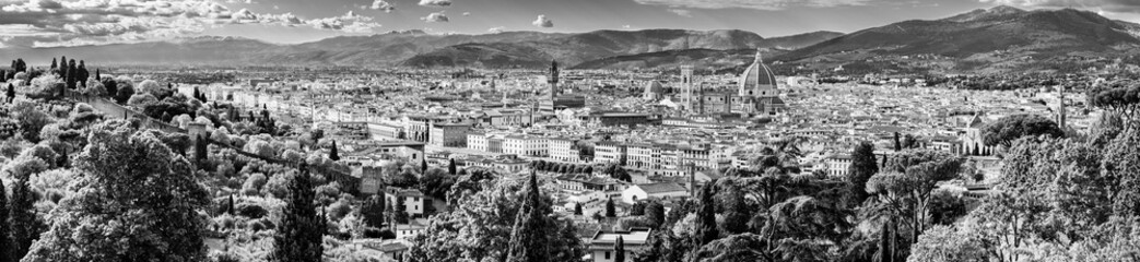 Panoramic view of the old town, Cathedral of Santa Maria del Fiore, Brunelleschi's Dome, Giotto's...