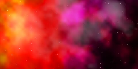 Obraz premium Light Pink, Yellow vector pattern with abstract stars. Colorful illustration with abstract gradient stars. Best design for your ad, poster, banner.