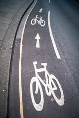 Cycle lane markets in city road