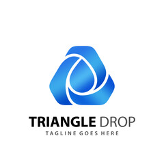 Abstract Triangle Drop Icon Logo Design Vector Illustration Template Stock