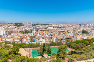 Aerial view of surburb Alicante in Spain