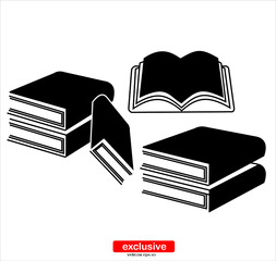 book icon.Flat design style vector illustration for graphic and web design.