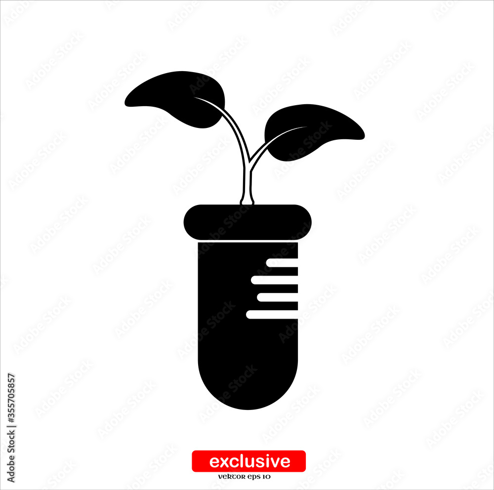 Poster botany icon.flat design style vector illustration for graphic and web design.