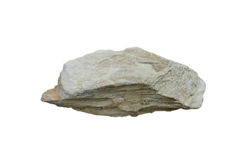 raw shale rock isolated on a white background.