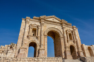 Fototapeta na wymiar One of the many monumental remains in Jerash, Jordan