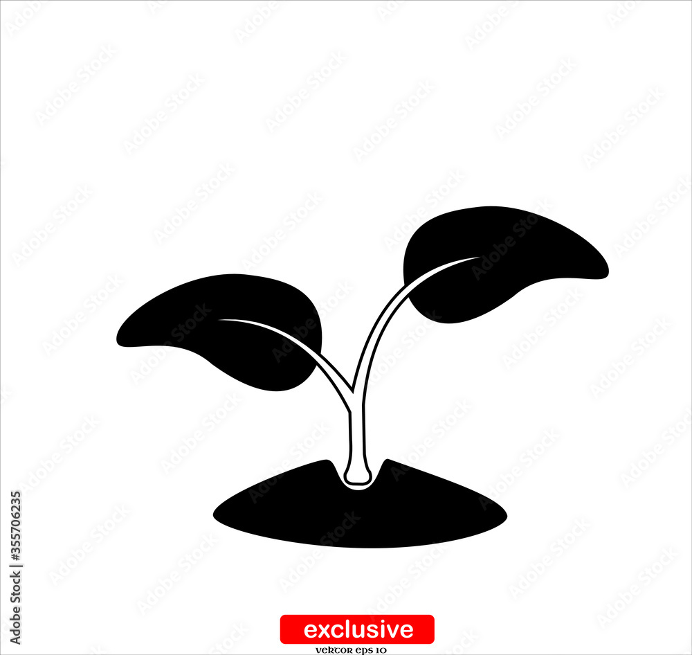 Poster botany icon.flat design style vector illustration for graphic and web design.