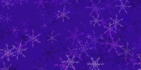 Light Purple vector background with bent lines.