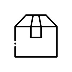 Box, Package, Parcel outline icons. Vector illustration. Editable stroke. Isolated icon suitable for web, infographics, interface and apps.