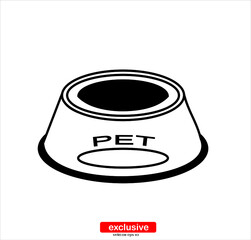 bowl for animal icon.Flat design style vector illustration for graphic and web design.