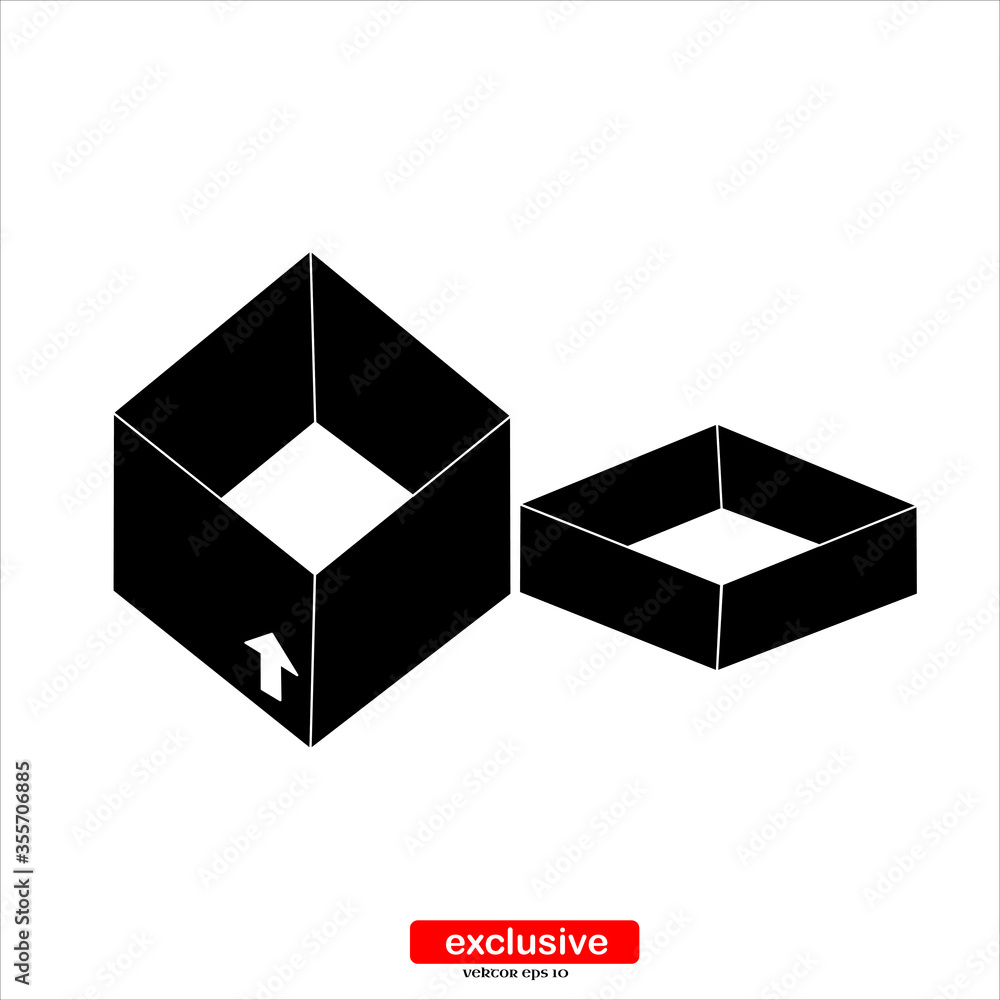 Poster box icon.flat design style vector illustration for graphic and web design.