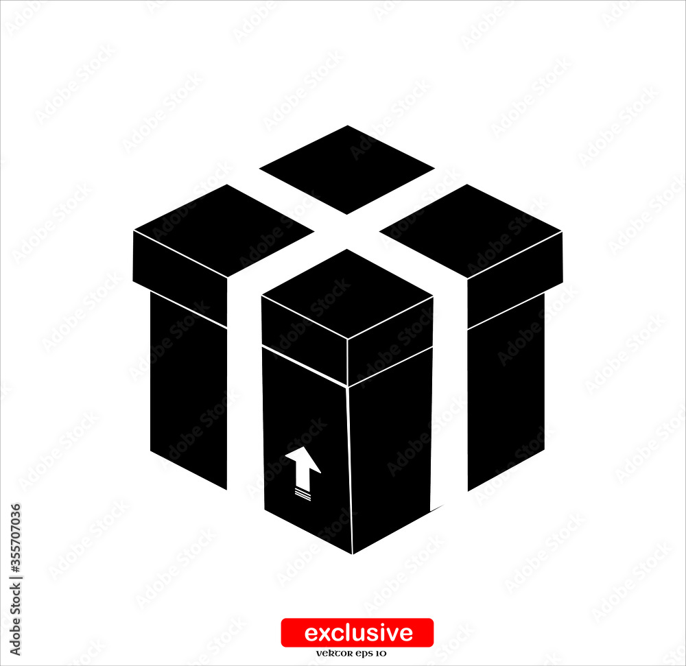 Poster box icon.flat design style vector illustration for graphic and web design.