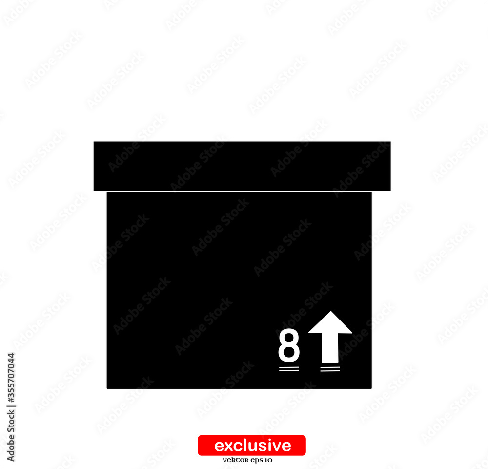 Poster box icon.flat design style vector illustration for graphic and web design.