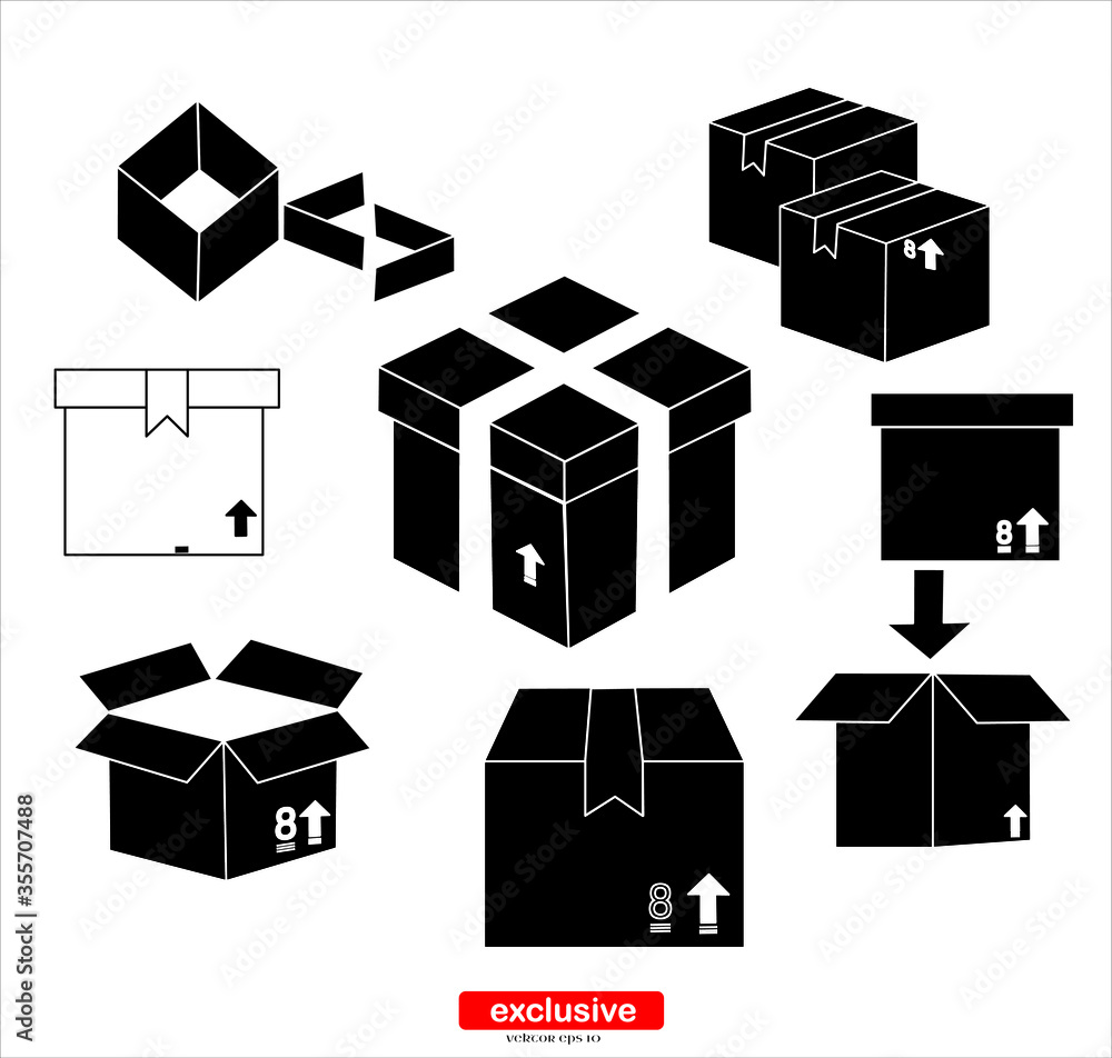 Poster box icon.flat design style vector illustration for graphic and web design.