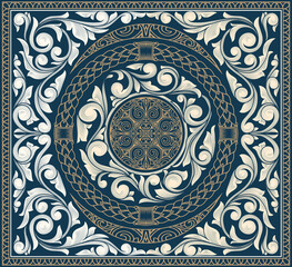 Vintage ornate decorative design card