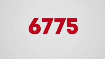 8k Minimalistic counter video for social networks. Video introduction for the reaching 8000 subscribers, followers or likes.