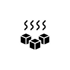 Tofu vector icon in black solid flat design icon isolated on white background