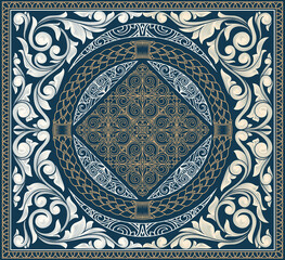 Vintage ornate decorative design card
