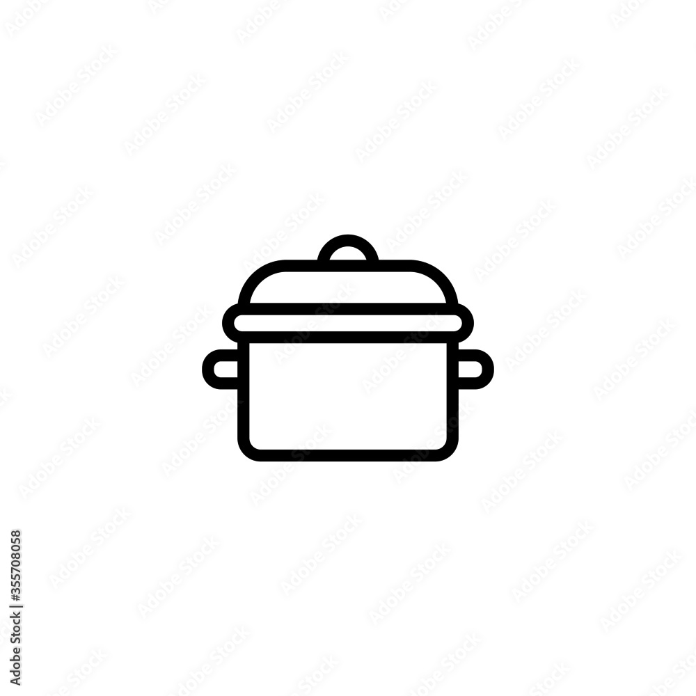 Poster stew vector icon in linear, outline icon isolated on white background