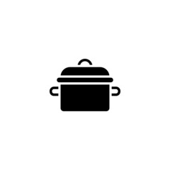Stew vector icon in black solid flat design icon isolated on white background