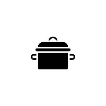 Stew vector icon in black solid flat design icon isolated on white background