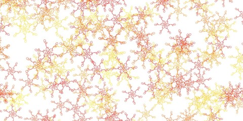 Fototapeta premium Light Orange vector pattern with curves.