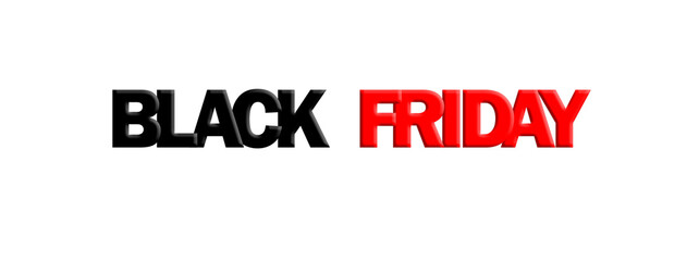 White Black Friday banner concept with colorful words