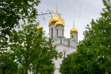 Fototapeta na wymiar Catherine's Cathedral in Tsarskoye Selo