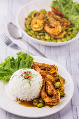 Fried sato with prawn