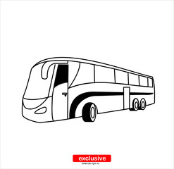 bus icon.Flat design style vector illustration for graphic and web design.