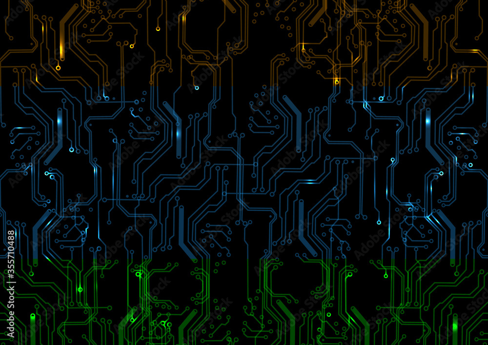 Aufkleber abstract vector circuit design background , hi-tech digital technology concept, illustration vector 