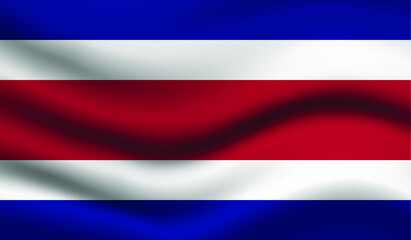 Costa Rica Vector Flag. Vector illustration.