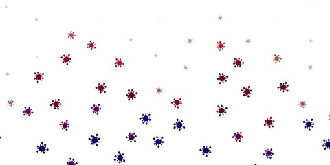 Light pink vector backdrop with virus symbols.