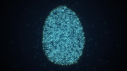 Blue Abstract Scientific Molecule Particle Fingerprint Identification Background Loop