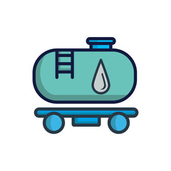 wagon for gasoline icon vector template