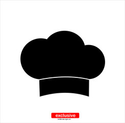 chef hat icon.Flat design style vector illustration for graphic and web design.