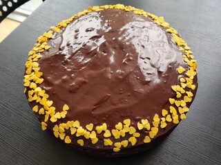 cake with chocolate
