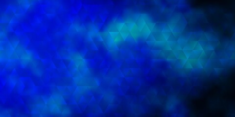 Dark BLUE vector background with polygonal style.