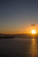 atardecer en puerto lirquen 