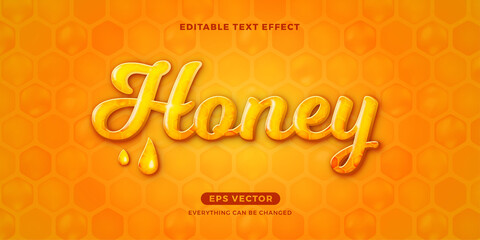 Honey editable text vector © endemiq