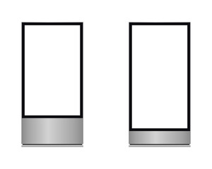 Digital stand signage light box. Outdoor signage vector set. Mockup vector isolated. Template design. Realistic vector illustration.