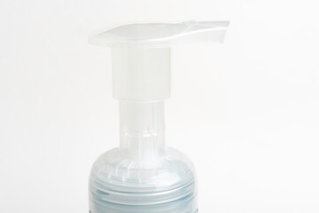 Translucent Top Pump Of A Foam Soap Plastic Bottle Dispenser