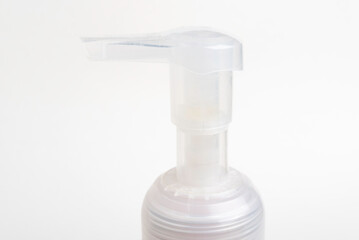 Translucent Top Pump Of A Foam Soap Plastic Bottle Dispenser