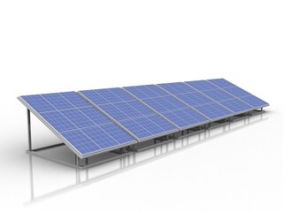 3d rendering solar panels concept
